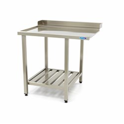 Table lave-vaisselle - 120 x 75 cm - gauche - avec dosseret et &eacute;tag&egrave;re de rangement - Maxima - 09201037