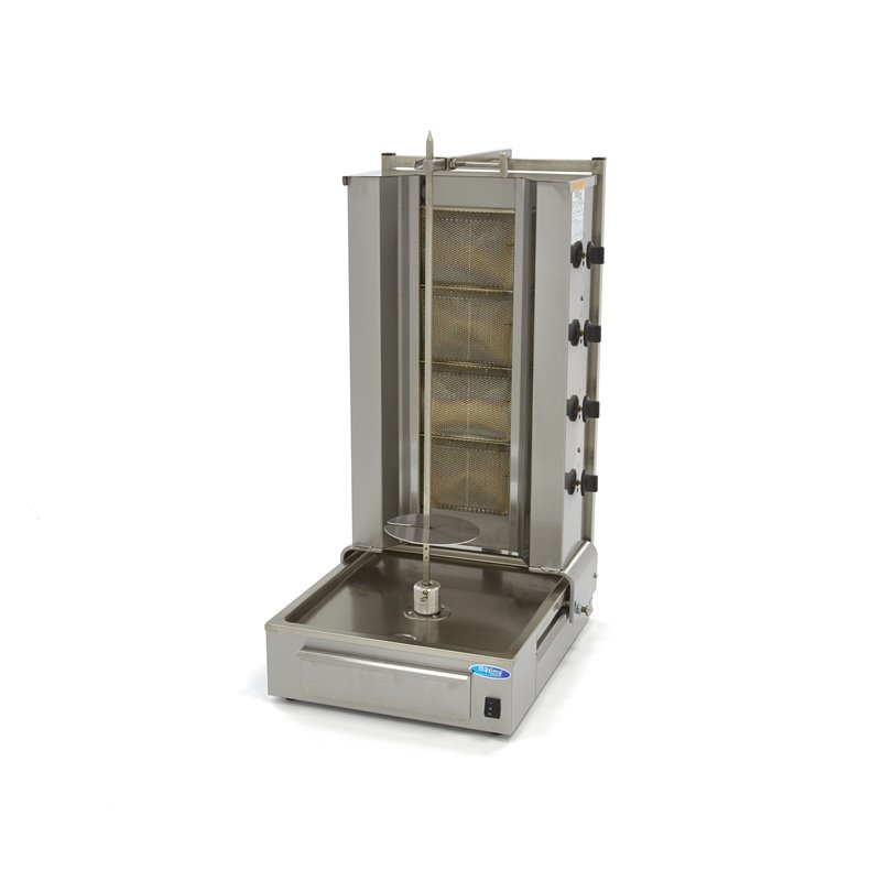 Kebab grill - 4 br&ucirc;leurs - 70 kg de viande - gaz - Maxima - 09370215