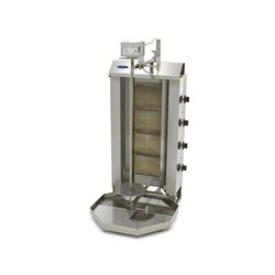 Kebab grill - 4 br&ucirc;leurs - 50 kg de viande - gaz - Maxima - 09370230