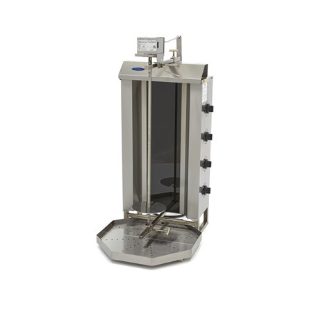 Kebab grill - 4 br&ucirc;leurs - 50 kg de viande - &eacute;lectrique - Maxima - 09370270
