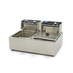 Friteuse - 2 x 6 L - 2 paniers - jusqu'&agrave; 2,4 kg de frites - Maxima - 09364951