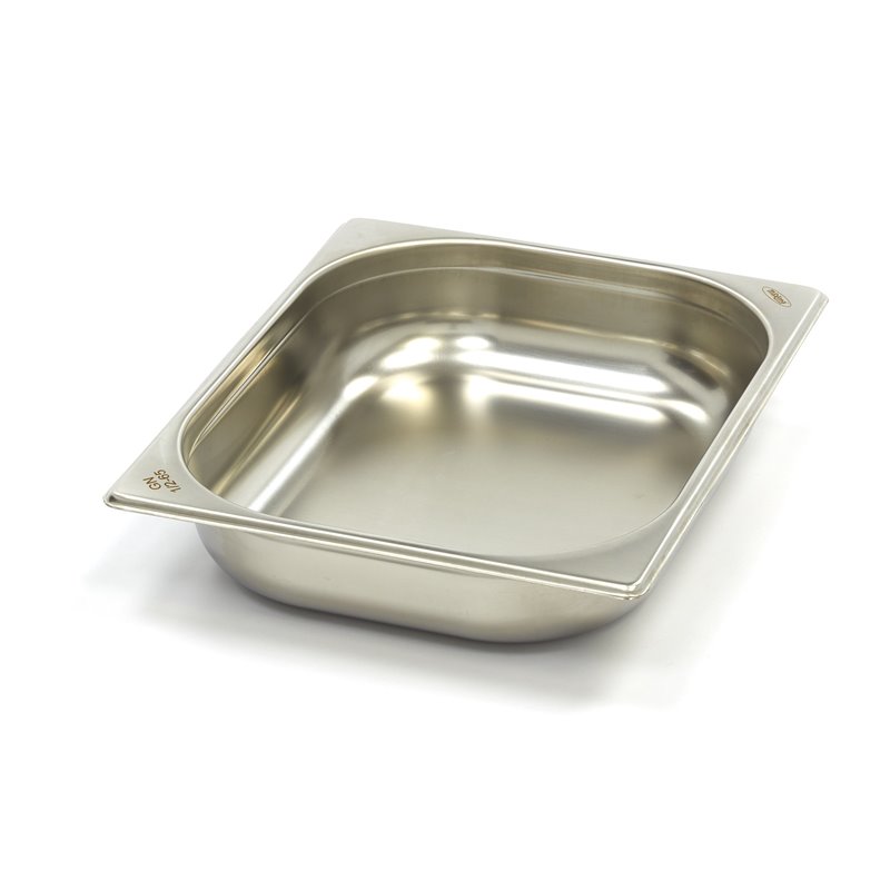 R&eacute;cipient gastronorm - 1/2 GN - profondeur 6,5 cm - acier inoxydable - Maxima - 09367511
