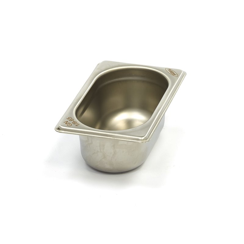 R&eacute;cipient gastronorm - 1/9 GN - profondeur 6,5 cm - acier inoxydable - Maxima - 09367547