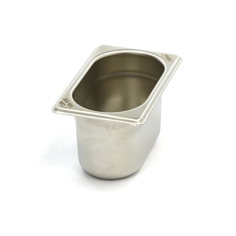 R&eacute;cipient gastronorm - 1/9 GN - profondeur 10 cm - acier inoxydable - Maxima - 09367548
