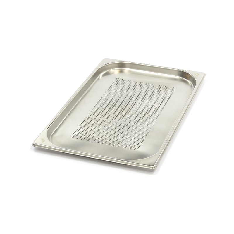 R&eacute;cipient gastronorm - 1/1 GN - profondeur 2 cm - acier inoxydable - perfor&eacute; - Maxima - 09367600