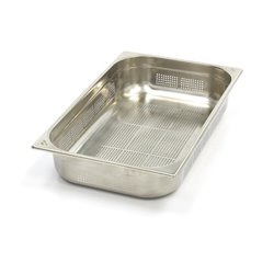 R&eacute;cipient gastronorm - 1/1 GN - profondeur 10 cm - acier inoxydable - perfor&eacute; - Maxima - 09367603