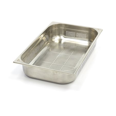 R&eacute;cipient gastronorm - 1/1 GN - profondeur 10 cm - acier inoxydable - perfor&eacute; - Maxima - 09367603