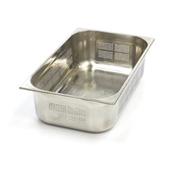R&eacute;cipient gastronorm - 1/1 GN - profondeur 15 cm - acier inoxydable - perfor&eacute; - Maxima - 09367604