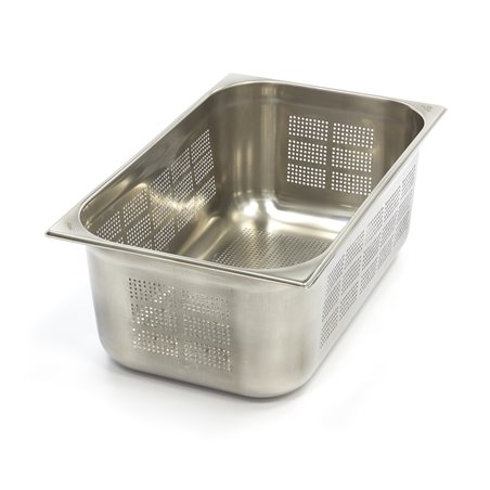 R&eacute;cipient gastronorm - 1/1 GN - profondeur 20 cm - acier inoxydable - perfor&eacute; - Maxima - 09367605