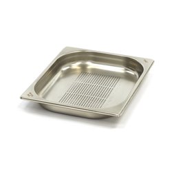 R&eacute;cipient gastronorm - 1/2 GN - profondeur 4 cm - acier inoxydable - perfor&eacute; - Maxima - 09367610
