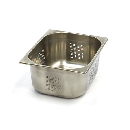 R&eacute;cipient gastronorm - 1/2 GN - profondeur 15 cm - acier inoxydable - perfor&eacute; - Maxima - 09367613