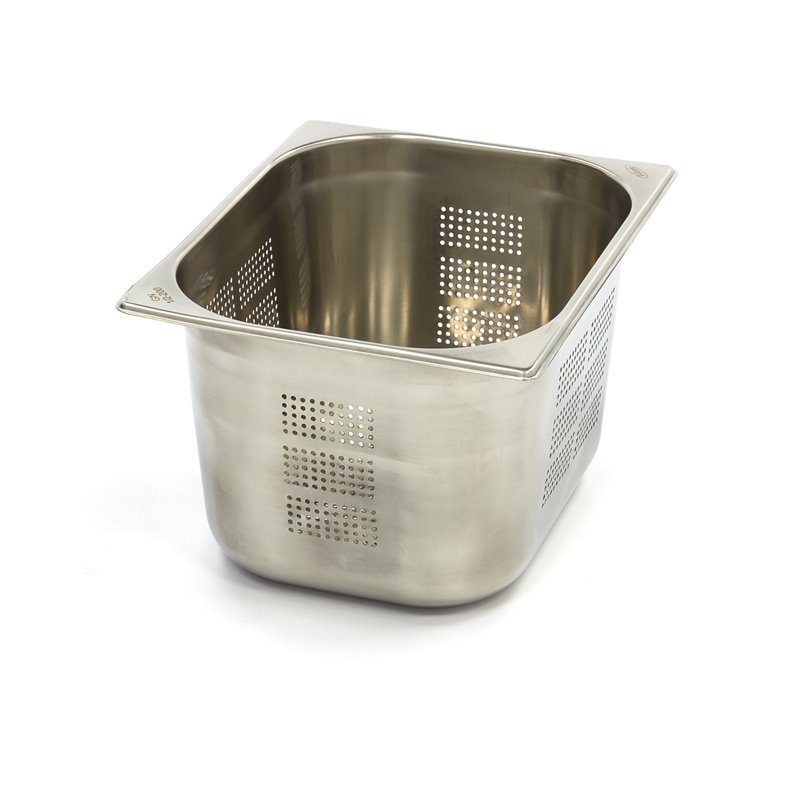 R&eacute;cipient gastronorm - 1/2 GN - profondeur 20 cm - acier inoxydable - perfor&eacute; - Maxima - 09367614