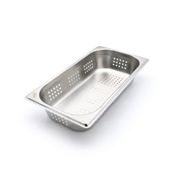 R&eacute;cipient gastronorm - 1/3 GN - profondeur 6,5 cm - acier inoxydable - perfor&eacute; - Maxima - 09367620