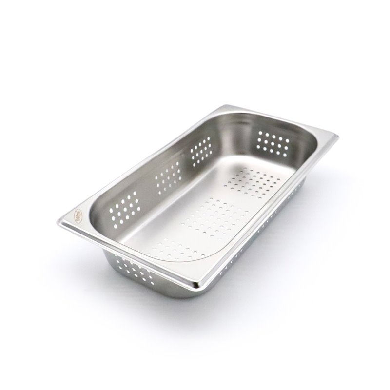 R&eacute;cipient gastronorm - 1/3 GN - profondeur 6,5 cm - acier inoxydable - perfor&eacute; - Maxima - 09367620