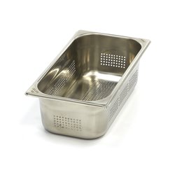 R&eacute;cipient gastronorm - 1/3 GN - profondeur 10 cm - acier inoxydable - perfor&eacute; - Maxima - 09367621