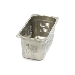 R&eacute;cipient gastronorm - 1/3 GN - profondeur 15 cm - acier inoxydable - perfor&eacute; - Maxima - 09367622