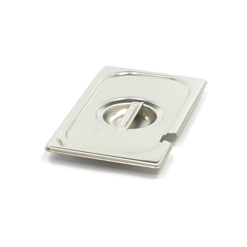 Couvercle gastronorm - 1/4 GN - acier inoxydable - avec ouverture pour cuill&egrave;re - Maxima - 09367773