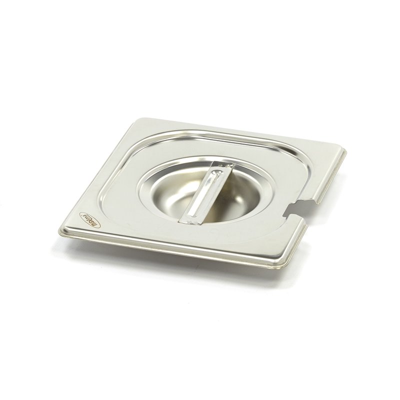 Couvercle gastronorm - 1/6 GN - acier inoxydable - avec ouverture pour cuill&egrave;re - Maxima - 09367775