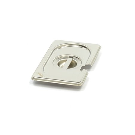 Couvercle gastronorm - 1/9 GN - acier inoxydable - avec ouverture pour cuill&egrave;re - Maxima - 09367776
