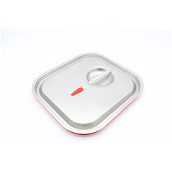 Couvercle gastronorm - 2/3 GN - acier inoxydable - joint &eacute;tanche &agrave; l'air - Maxima - 09367800