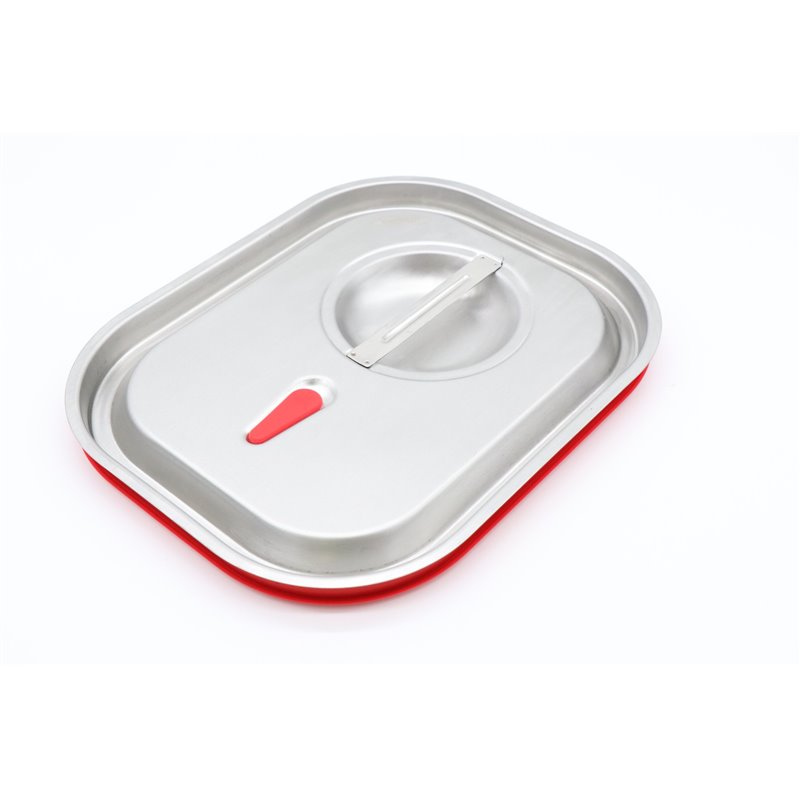 Couvercle gastronorm - 1/2 GN - acier inoxydable - joint &eacute;tanche &agrave; l'air - Maxima - 09367791