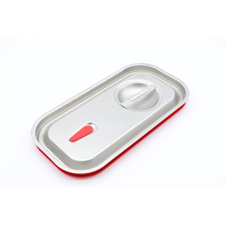 Couvercle gastronorm - 1/3 GN - acier inoxydable - joint &eacute;tanche &agrave; l'air - Maxima - 09367792