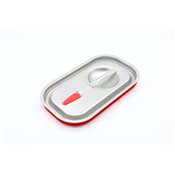 Couvercle gastronorm - 1/4 GN - acier inoxydable - joint &eacute;tanche &agrave; l'air - Maxima - 09367793