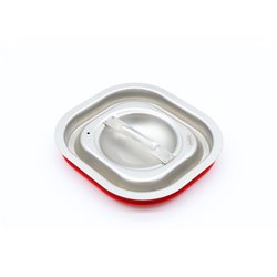 Couvercle gastronorm - 1/6 GN - acier inoxydable - joint &eacute;tanche &agrave; l'air - Maxima - 09367795
