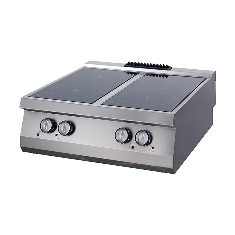 Heavy Duty cuisini&egrave;re infrarouge - 4 br&ucirc;leurs - unit&eacute; double - profondeur 70 cm - &eacute;lectrique - Maxima - 09398206