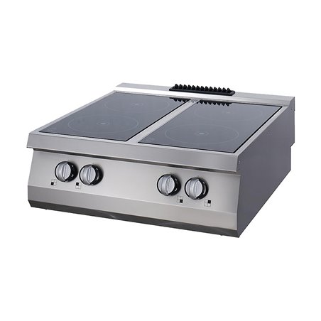 Heavy Duty cuisini&egrave;re infrarouge - 4 br&ucirc;leurs - unit&eacute; double - profondeur 70 cm - &eacute;lectrique - Maxima - 09398206