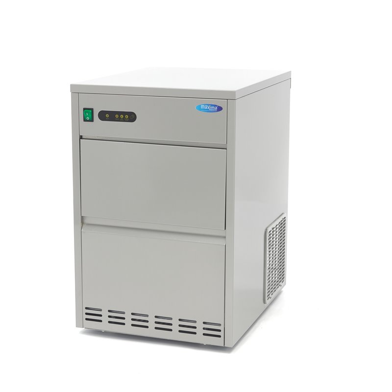 Machine &agrave; gla&ccedil;ons - 45 kg/jour - gla&ccedil;ons creux - refroidissement par eau - Maxima - 09300127