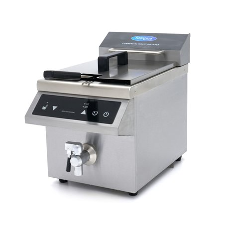 Friteuse - 8 L - 1 panier - induction - avec robinet de vidange - Maxima - 09371090