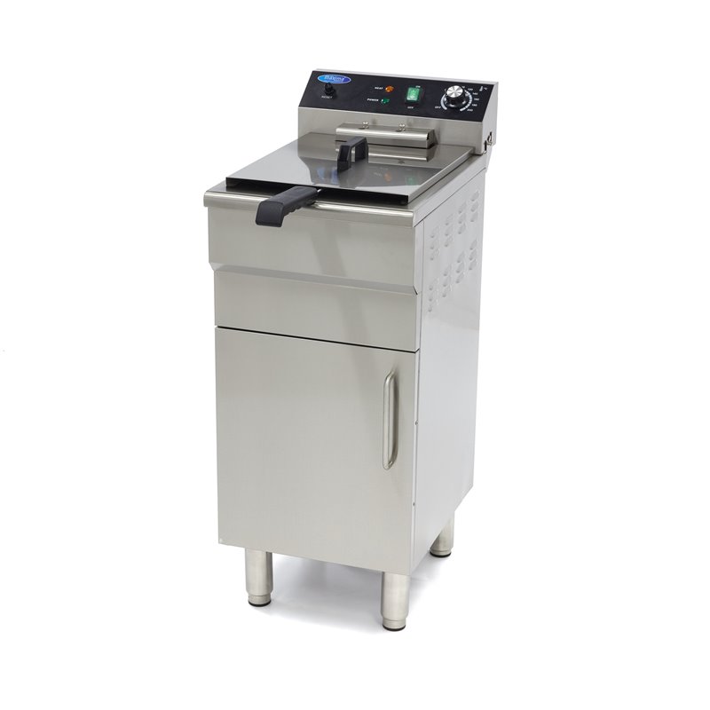 Friteuse - 16 L - 1 panier - avec robinet de vidange et support - 400V - Maxima - 09365155