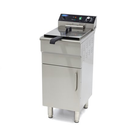 Friteuse - 16 L - 1 panier - avec robinet de vidange et support - 400V - Maxima - 09365155