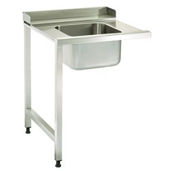 Table lave-vaisselle - 120 x 75 cm - gauche - avec &eacute;vier et &eacute;tag&egrave;re de rangement - Maxima - 09201033