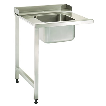 Table lave-vaisselle - 120 x 75 cm - gauche - avec &eacute;vier et &eacute;tag&egrave;re de rangement - Maxima - 09201033