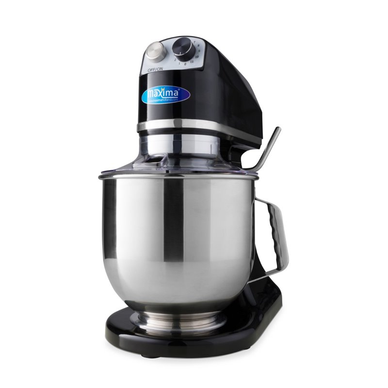 Mixer plan&eacute;taire - 7 L - jusqu'&agrave; 2 kg de p&acirc;te - noir - Maxima - 09360750