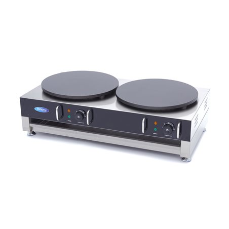 Cr&ecirc;pi&egrave;re - double cr&ecirc;pes - 2 x 40 cm - incl. tartineur de p&acirc;te &agrave; frire - Maxima - 09374071
