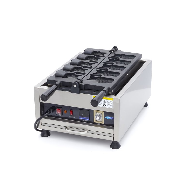 Gaufrier - 5 formes de taiyaki / poisson - rotatif - num&eacute;rique - Maxima - 09374182
