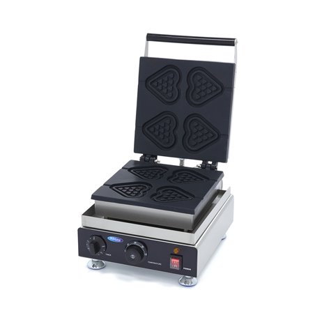 Gaufrier - 4 pi&egrave;ces - coeurs sur b&acirc;tons - Maxima - 09374230