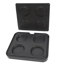 Moule &agrave; Tartelette - Rond - 124/100 mm - 4 pi&egrave;ces - Maxima - 09374314