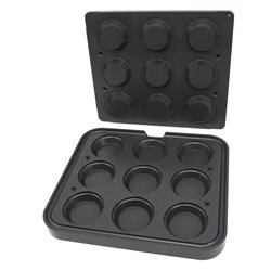 Moule &agrave; Tartelette - Rond - 89/65 mm - 9 pi&egrave;ces - Maxima - 09374315
