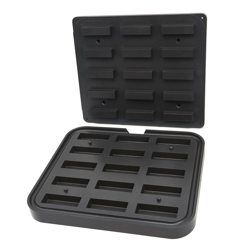 Moule &agrave; Tartelette - Rectangle - 90x30/85x26 mm - 15 pieces - Maxima - 09374321