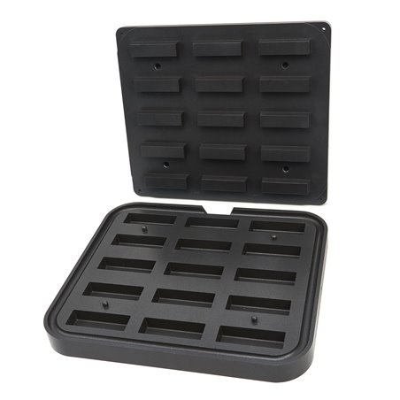 Moule &agrave; Tartelette - Rectangle - 90x30/85x26 mm - 15 pieces - Maxima - 09374321
