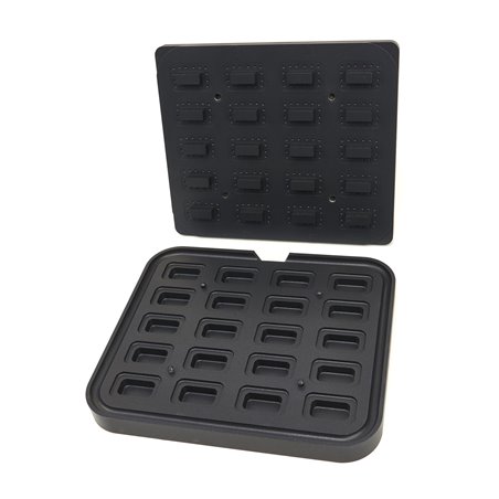 Moule &agrave; Tartelette - Rectangle - 64x41/45x22 mm - 20 pieces - Maxima - 09374322