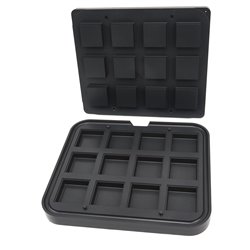 Moule &agrave; Tartelette - Carr&eacute; - 72/62 mm - 12 pieces - Maxima - 09374324