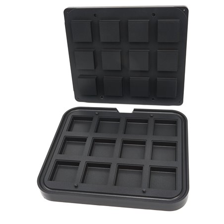 Moule &agrave; Tartelette - Carr&eacute; - 72/62 mm - 12 pieces - Maxima - 09374324