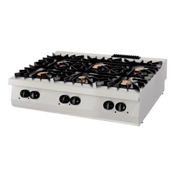 Premium cuisini&egrave;re - 6 br&ucirc;leurs - unit&eacute; triple - profondeur 90 cm - gaz - Maxima - 09398519
