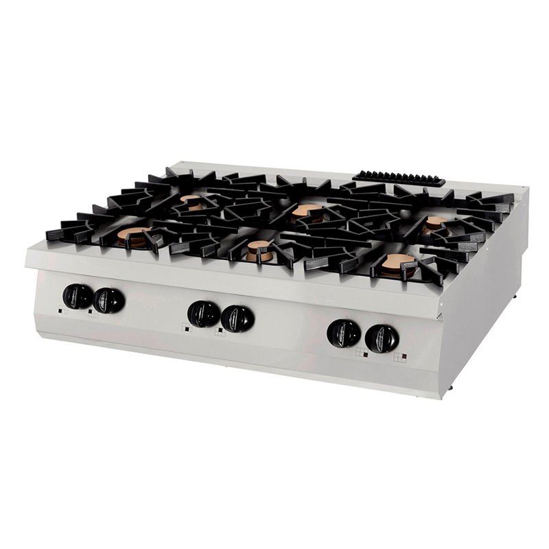 Premium cuisini&egrave;re - 6 br&ucirc;leurs - unit&eacute; triple - profondeur 90 cm - gaz - Maxima - 09398519