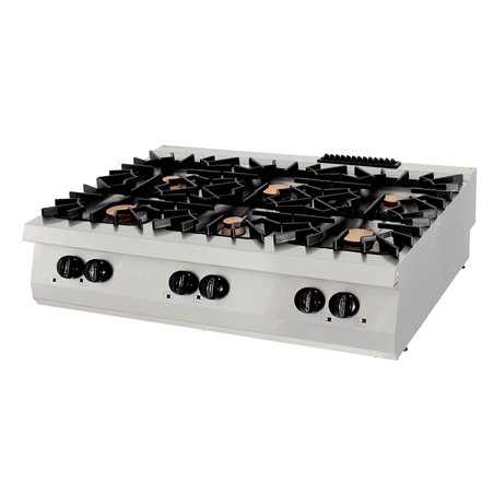 Premium cuisini&egrave;re - 6 br&ucirc;leurs - unit&eacute; triple - profondeur 90 cm - gaz - Maxima - 09398519